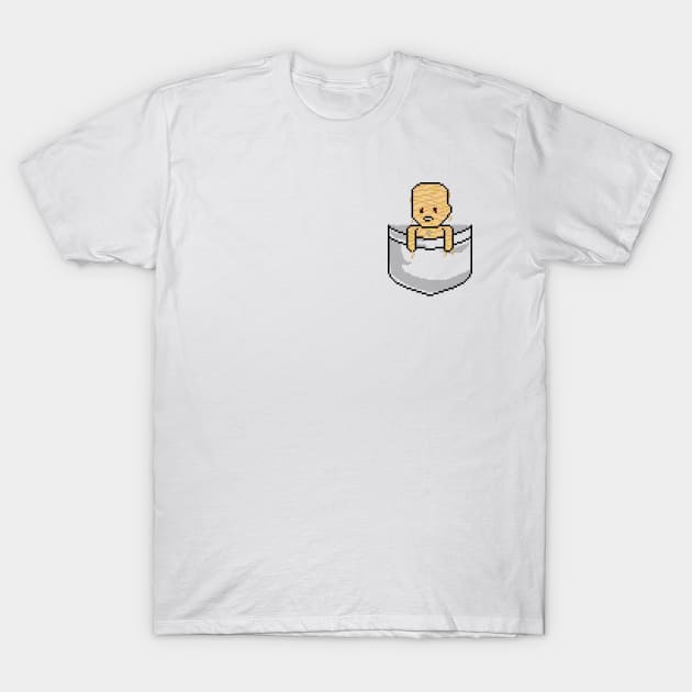 Pixel Pocket Mummy T-Shirt by gkillerb